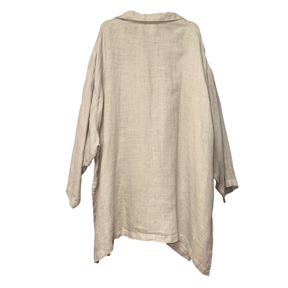Jacque & Koko Women's 26-28 Linen Tunic Boho Minimalist Coastal Lagenlook Beachy - Picture 2 of 10